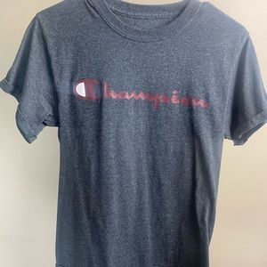 Small Champion Tshirt Grey Maroon